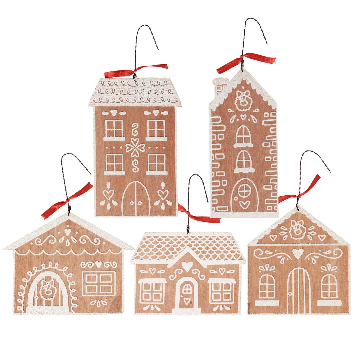 Gingerbread House Ornament Set